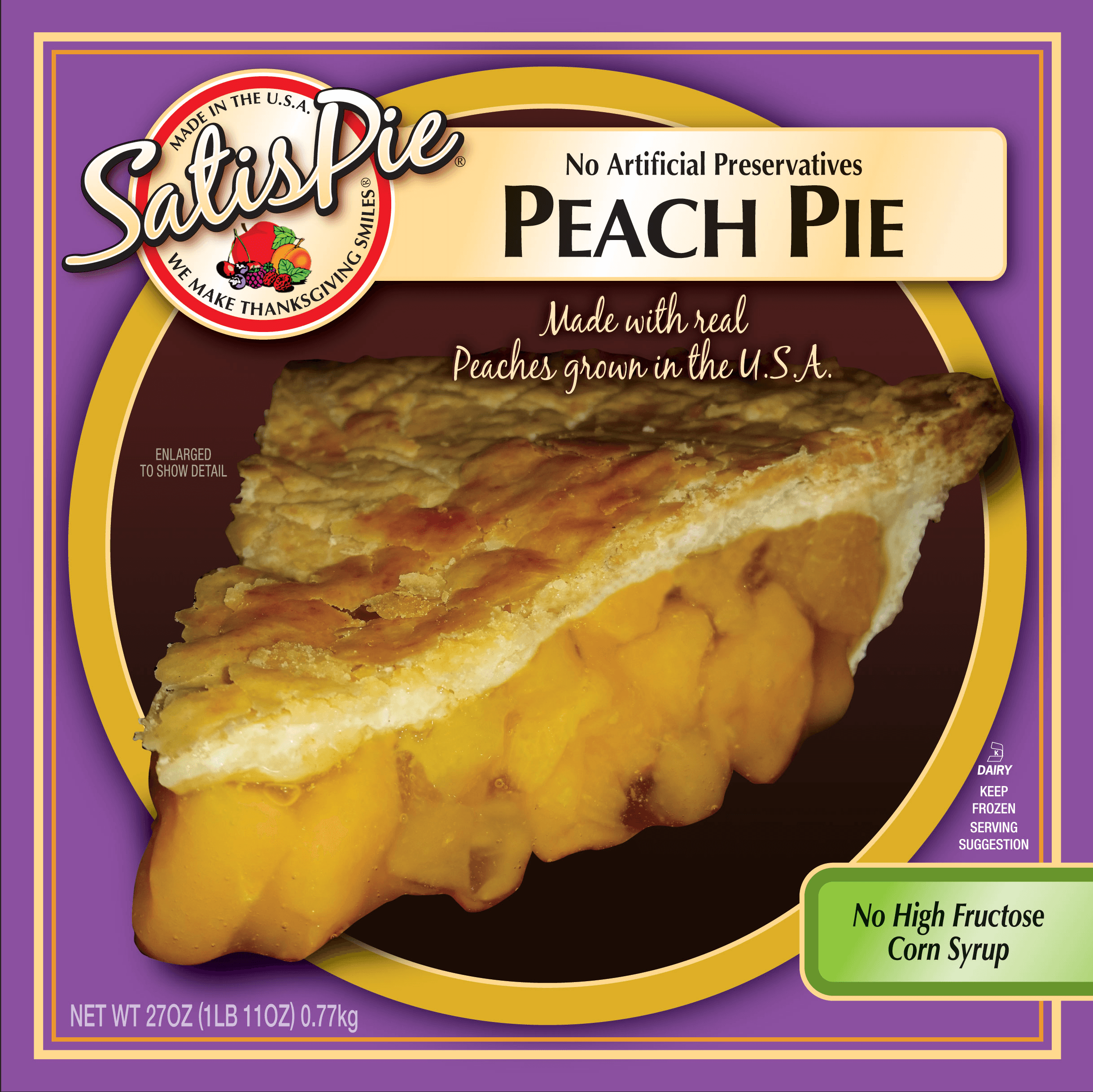 Peach Pie - Handcrafted artisan pie made with premium ingredients